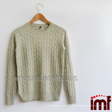 Italienischer Kaschmirpullover mit Zopfmuster